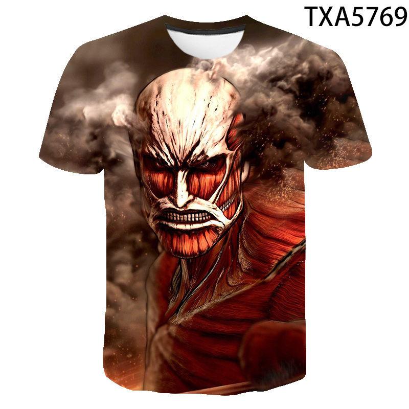 

Attack on Titan 3D Pattern T-Shirt for Anime Fans, Stylish Cartoon Tops, Lightweight Polyester Casual Streetwear Clothes 6XL