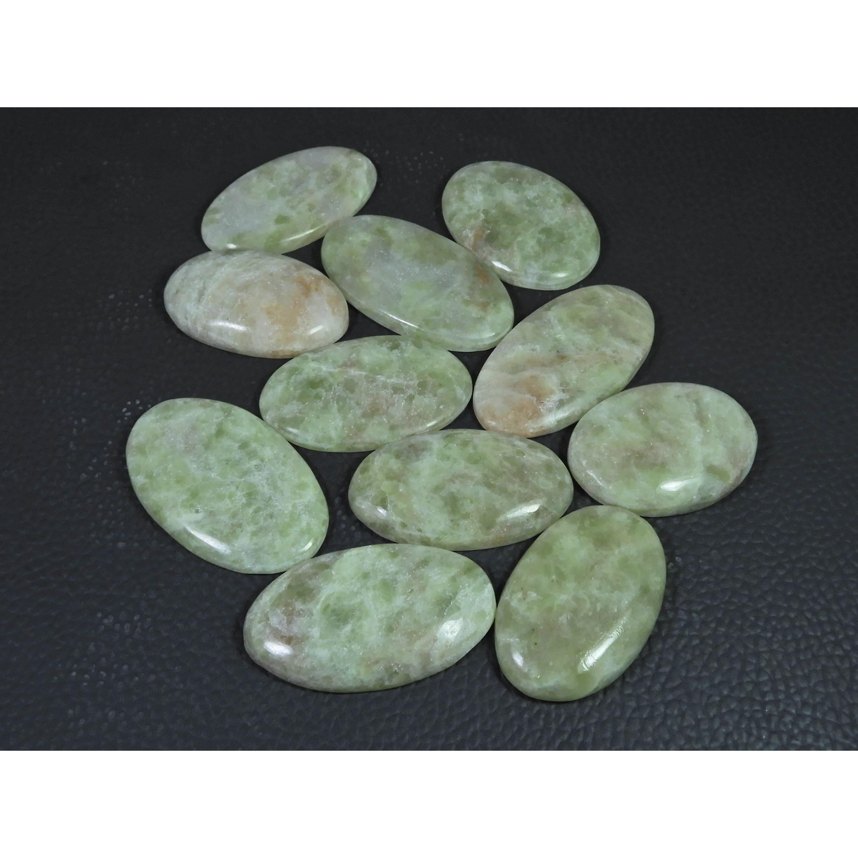 11Pcs Natural Sunstone Oval Shape Cabochon Loose Gemstone Lot 423Cts. C-2313