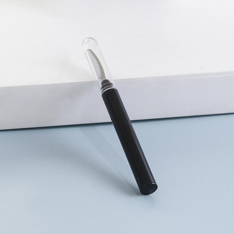 Black Eyelash Clip Comb With Cover Eyelash Separator Eye Lifting Curl Metal Brush Mini Eyebrow Comb Beauty Makeup Tool