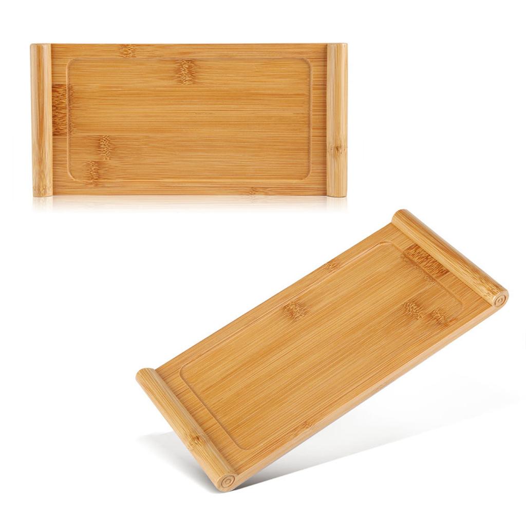 Bamboo Tea Tray Cup Plate Food Dessert Serving Tray Kung Fu Tea Accessory