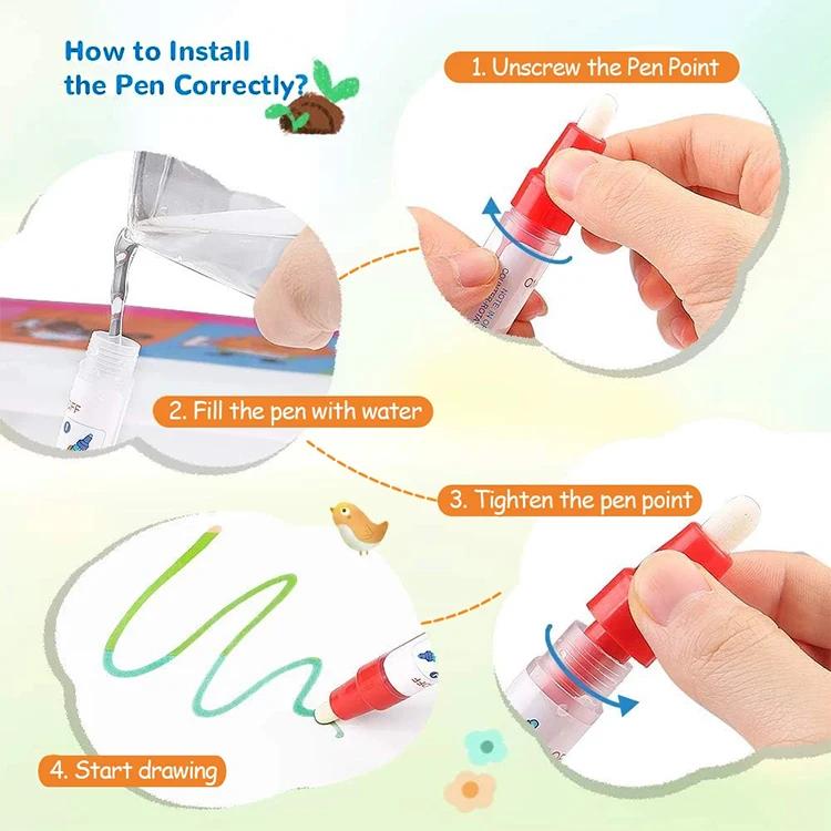Diy Graffiti Magical Water Drawing Toys Repeated Carpet Painting Use With Clear Water Colorful Blanket Children Drawing Board