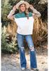 2025 Autumn/Winter Women's Color Block Ribbed Knit Pullover Sweater - European & American Casual Style