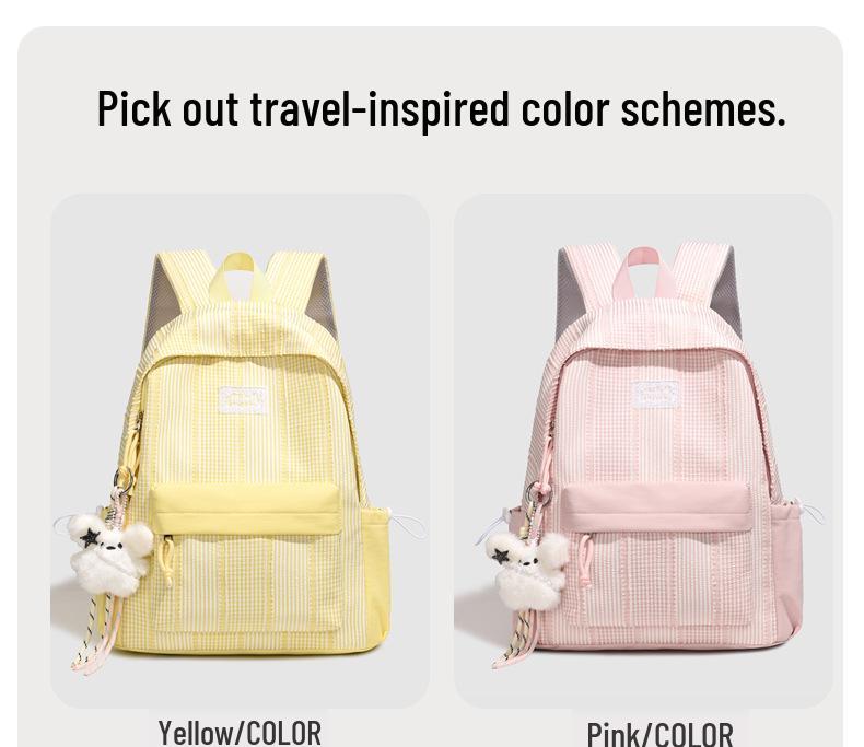 2026 Japanese Cute Girly Double Shoulder Bag - Lightweight, Large Capacity Student Backpack