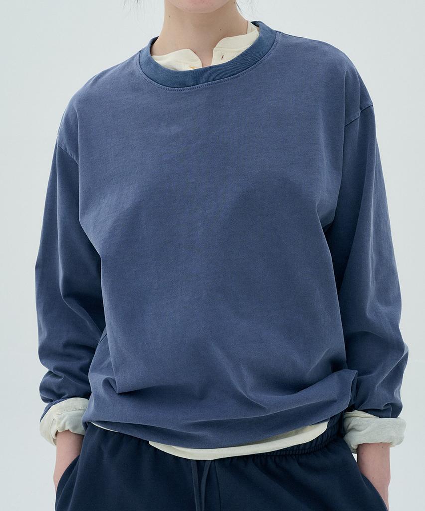 Jeonggamseutyudio Pigment Dyed Round Neck Long Sleeve_4 Color