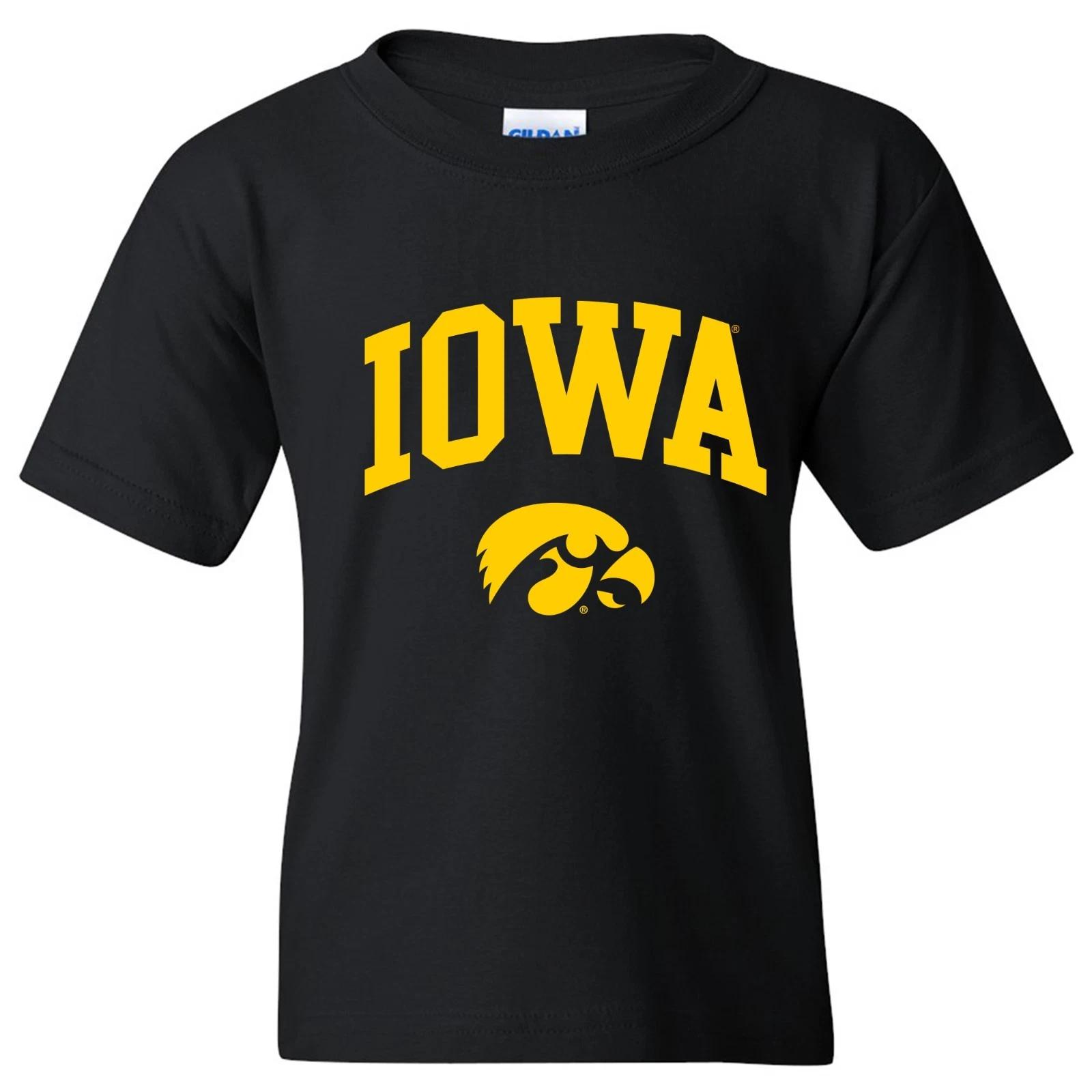 Iowa Hawkeyes Arch Logo Licensed Unisex Youth T-Shirt M