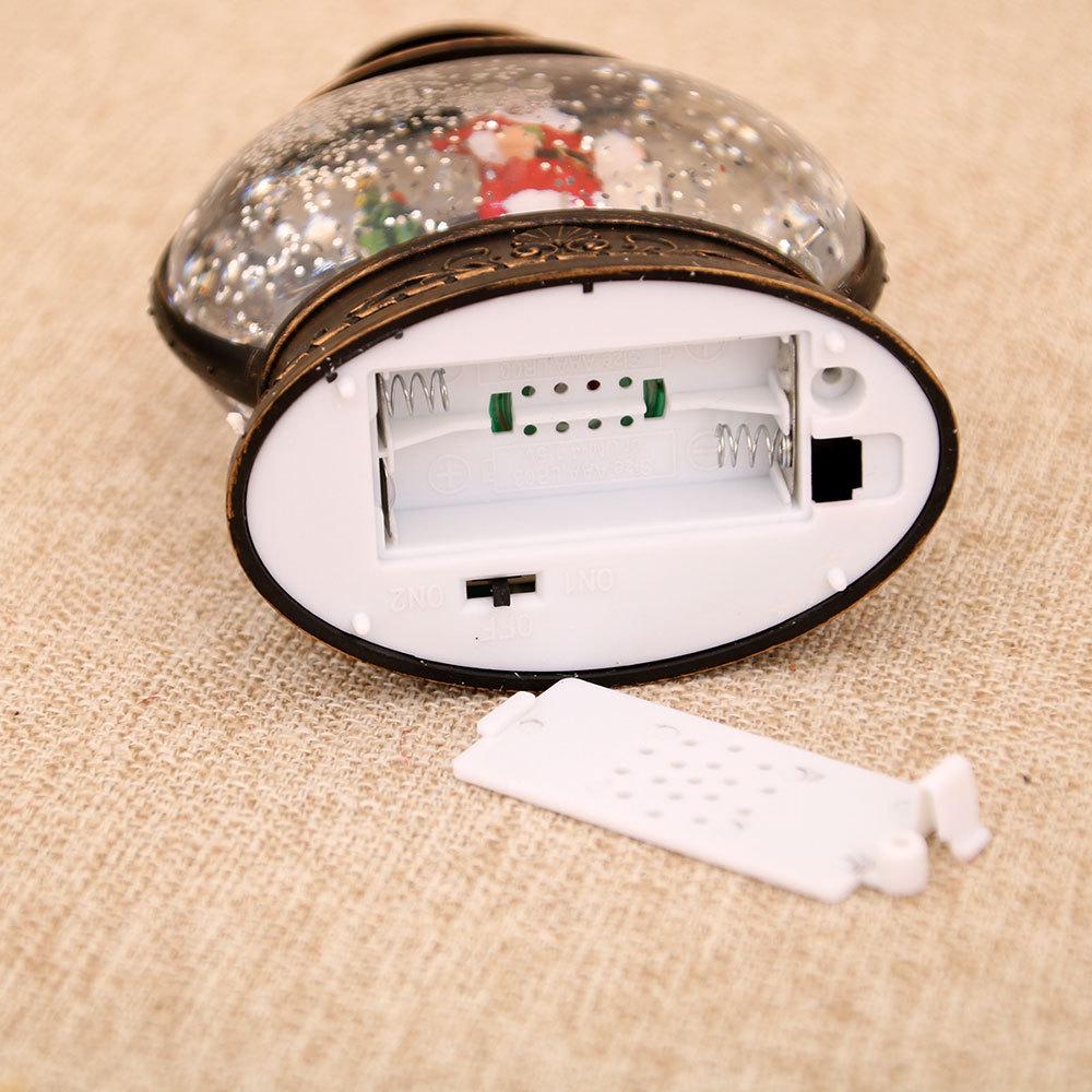 Retro Weihnachtslaterne: Weihnachtsmann Leuchtende Wasserflaschenlampe mit Musik Ornamenten