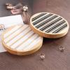 Wood Round Shape Jewelry Tray Ring Earrings Bracelet Display Plate Jewellery Storage Stand Counter Props
