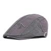 New Men Beret Fashion Embroidery Flat Cap Summer Visor For Male Fashion Vintage Cotton Casual Berets Adjustable