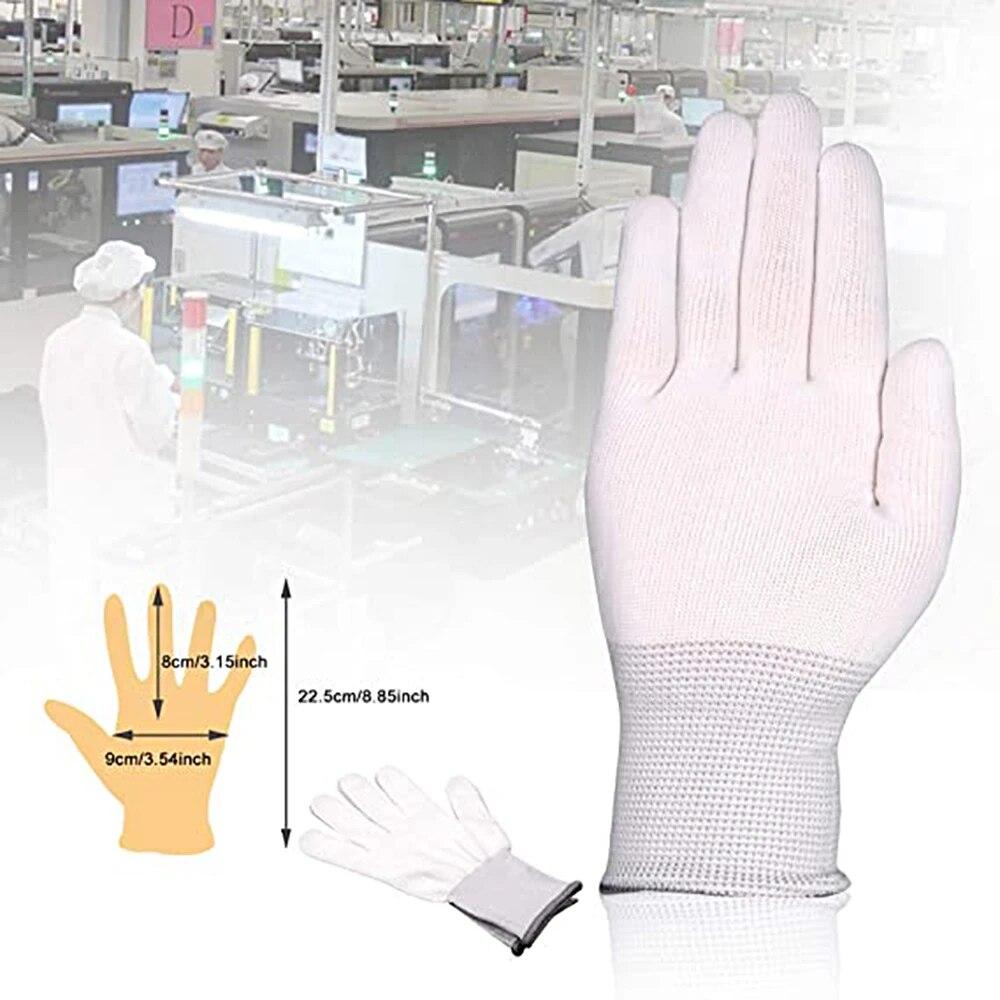 EHDIS 5 Pairs Anti-static Nylon Work Gloves For Wrapping Car Film Carbon Fiber Window Tint Hand Protector Vinyl Applicator Tools