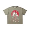 260 GSM Double Yarn 32 Count 100% Cotton Demon Slayer V48 Uzui Print Unisex Heavy Cotton T Shirt
