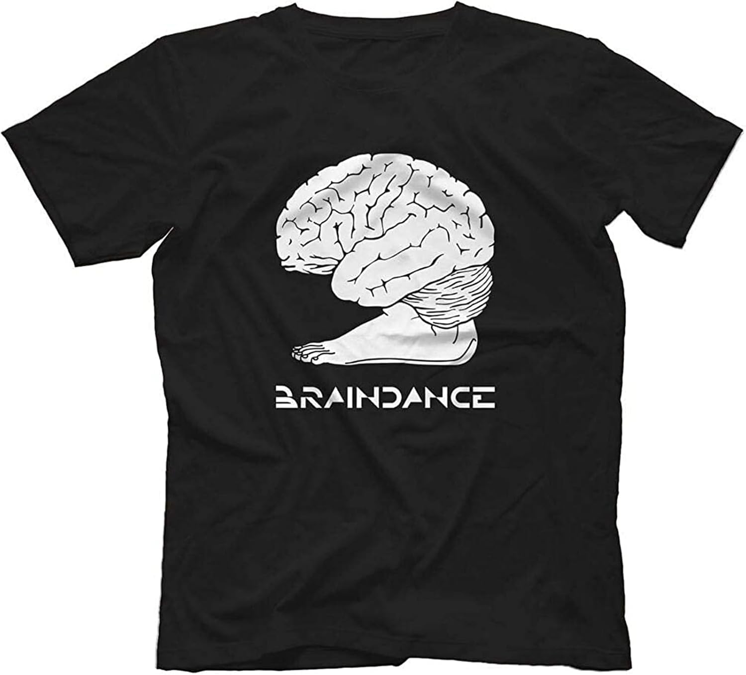Braindance T Shirt Graphic Printed Top Tee for Men 4XL чёрный