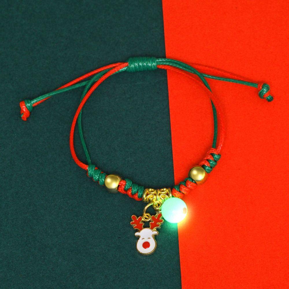 Snowflake Advent Wreath Xmas Bracelet Mistletoe Merry Christmas Bracelet  Women Men