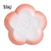 Anti-spill Cat Bowl Elevated Ceramic Pet with Raised Stand, Flower Shape Whisker Friendly Food Stand Feeding Plate for Neck Protection,