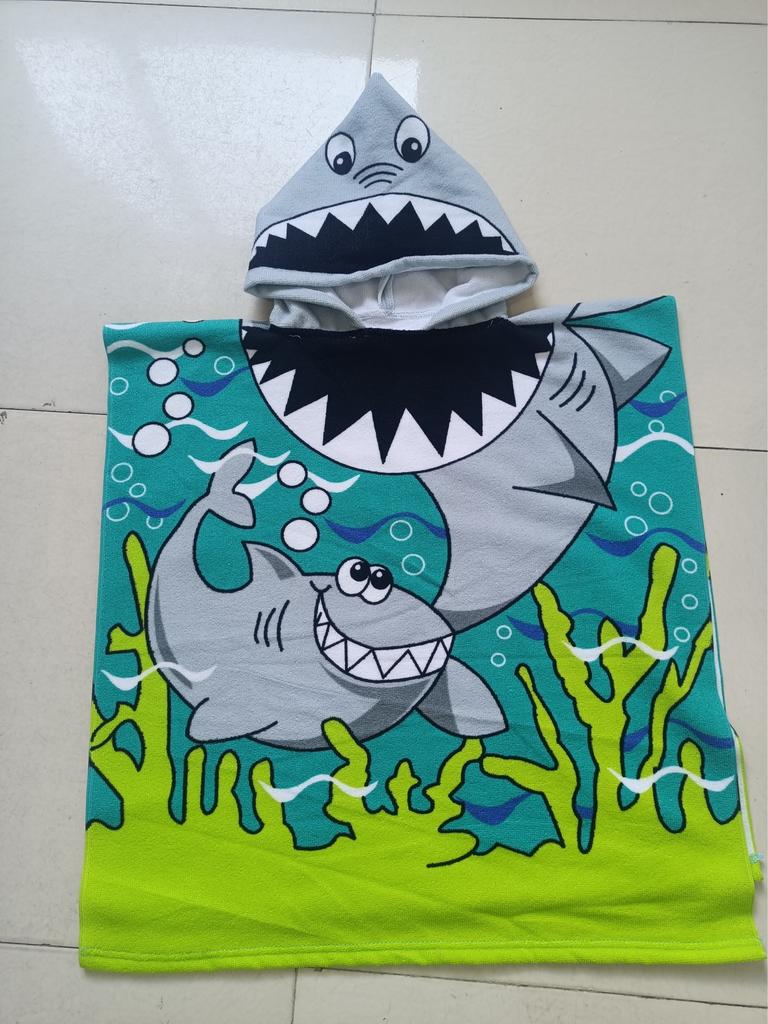Kids Boys 1-5 Years Old Bathrobe Newborn Towel for Kids Shark Dress Up Kids Poncho Cape Kids Beach Towel Poncho Hooded Baby