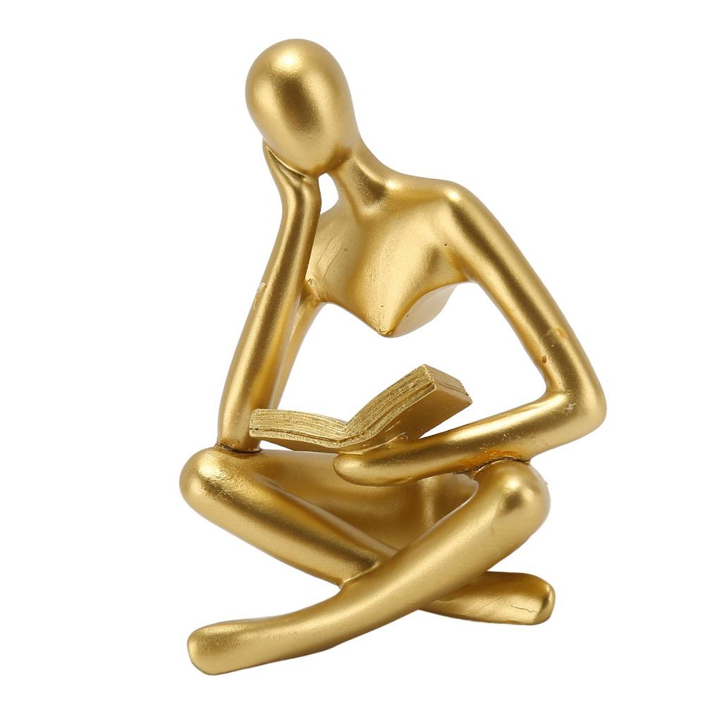 Resin Resin Thinker Desktop Statue Bookshelf Decorative Figurine  Hotel Interior Display Piece