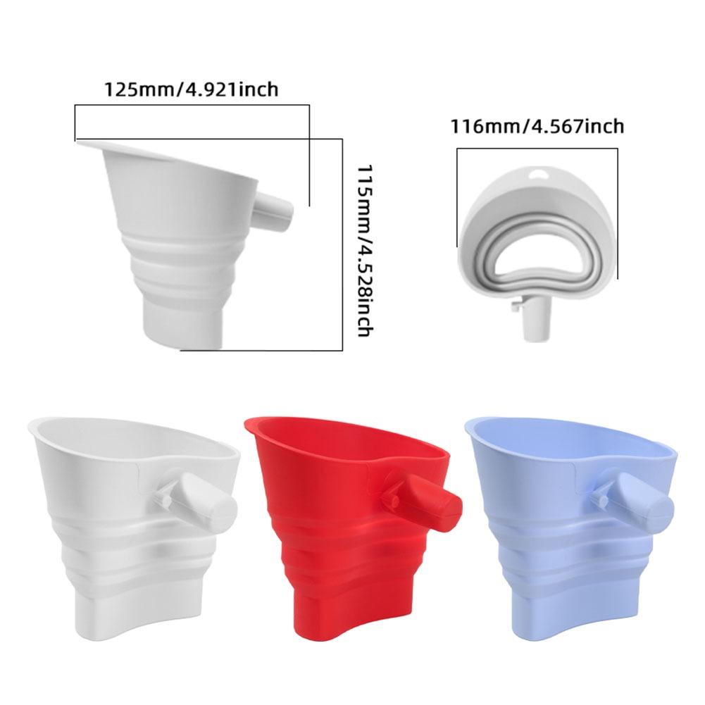 Stand Mixer Flour Funnel Foldable Dry Ingredient Transfer 30 Degree Angled Silicone Flour Funnel for Mixer Space Saving