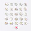 Shell Bronzing Moon Star Hearts Bead Charm Round White Freshwater Pearl of Shell Bead for Jewelry Making Diy Necklace Accessory