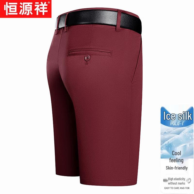 Men s Ice Silk Business Casual Shorts 38