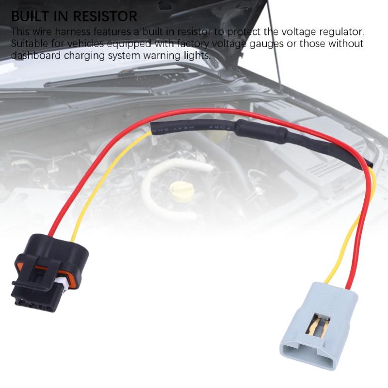Alternator Conversion Wire Flexible Alternator Conversion Plug Harness With Resistor Replacement For CS121 CS130 CS144 10SI 12SI