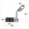 Verstellbare Highway-Fußrasten Fußstütze 1 1/4" Langer abgewinkelter Montagekit Passend für Harley 32mm Motorschutzbügel