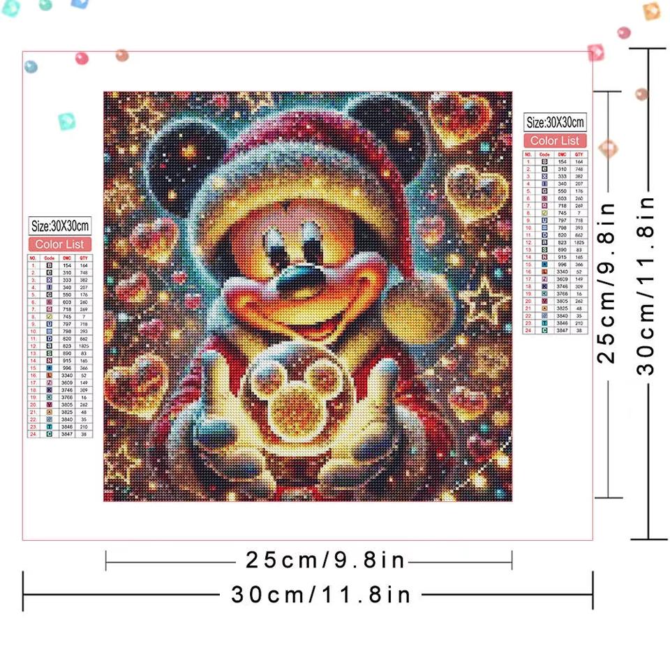 Disney Malowanie diamentami Myszka Miki Zwierzęta DIY Akrylowe Materiały Rękodzielnicze Diamentowa Mozaika Kreskówka Haft Krzyżykowy Dekoracja Ścienna