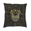 Ancient Egypt Sphinx And Hieroglyphs Square Pillow Cover Decoration Golden Egyptian Cushion Cover Throw Pillow For Sofa Printing