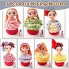 7 Pcs Ruffle Piping Tips Set Stainless Steel Icing Nozzles for Cupcakes Cookies Pastry Cakes DIY Decorating Supplies Baking
