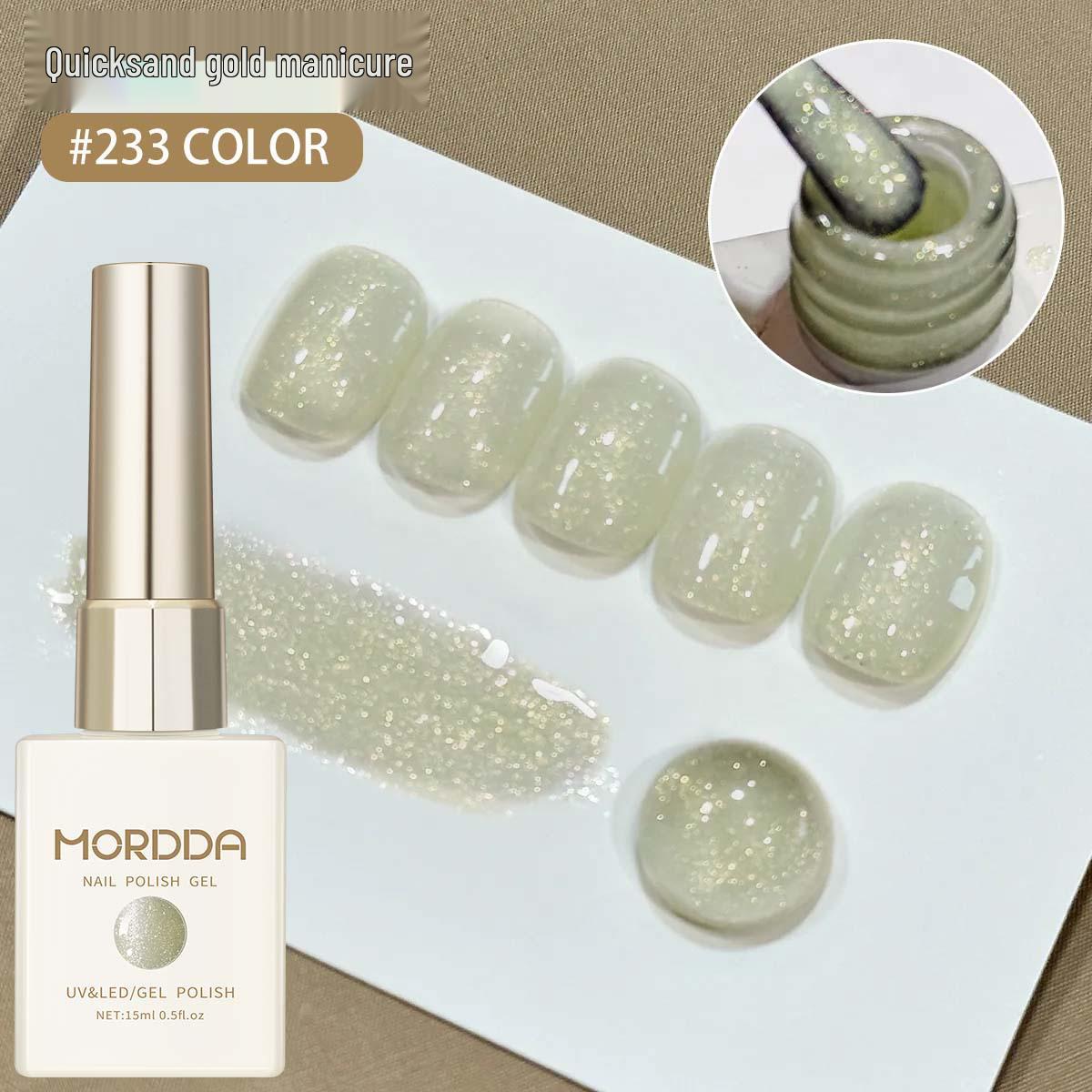 

Quicksand Gold Iridescent Pearlescent Glitter Nail Gel 2025