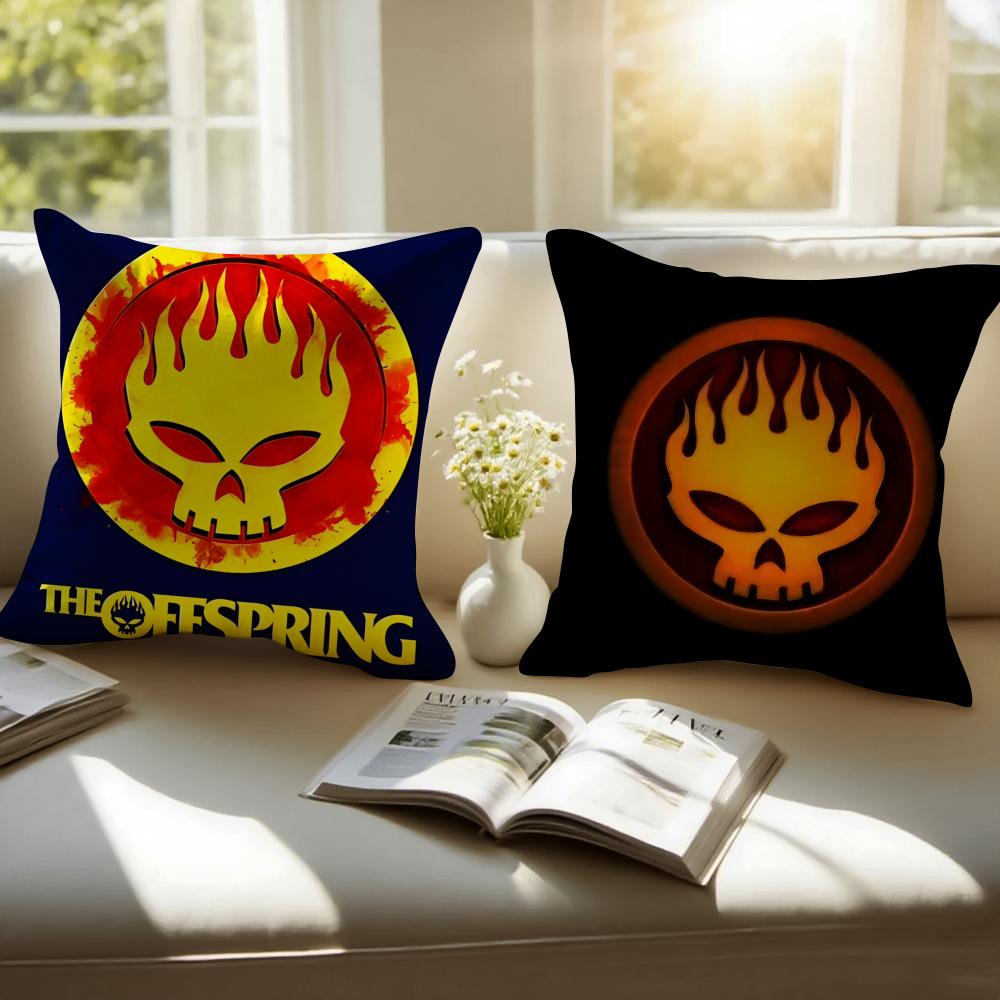TThe OffspringS Fashion Cool Cushion Cover Pillowcase Antidustmite Invisible Zipper Short Plush Sofa Cushion