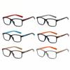 Unisex Classic Square Frame High-definition Anti-blue Light Reading Glasses Men's Fashion Sports Non-slip Far-sighted Glasses
