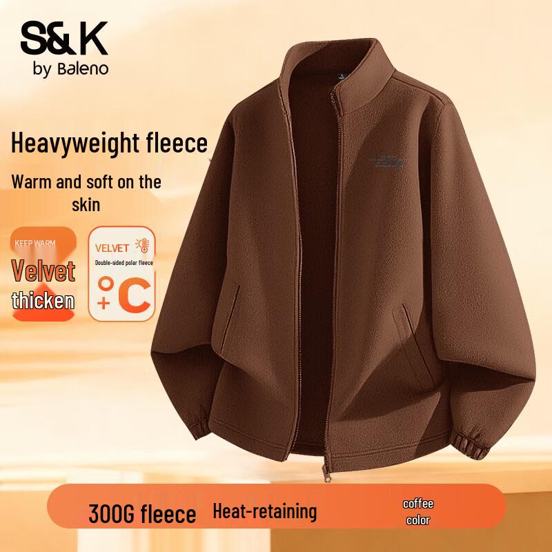 

Baleno S&K Men s Fleece-Lined Stand Collar Jacket 5XL