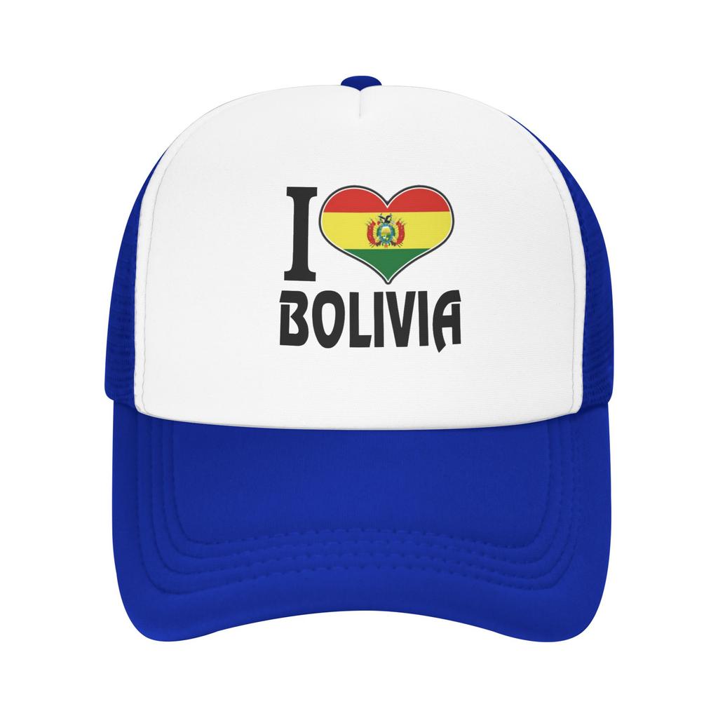 Y2K I Love Bolivia Flag Travel Mesh Baseball Caps For Mens High-end Male Beach Sun Hat Snapback Cap