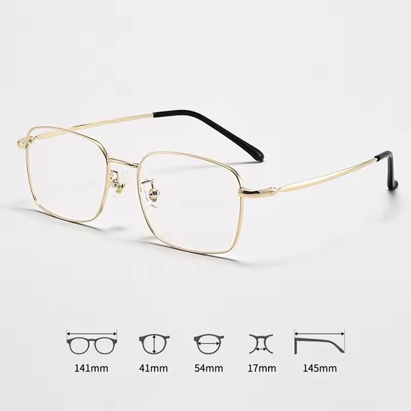 Anti-blue Light Glasses Square Metal Eyewear Women Man Daily Commute Eyeglasses Blue Light Blocking Man Lady Computer Eyeglas