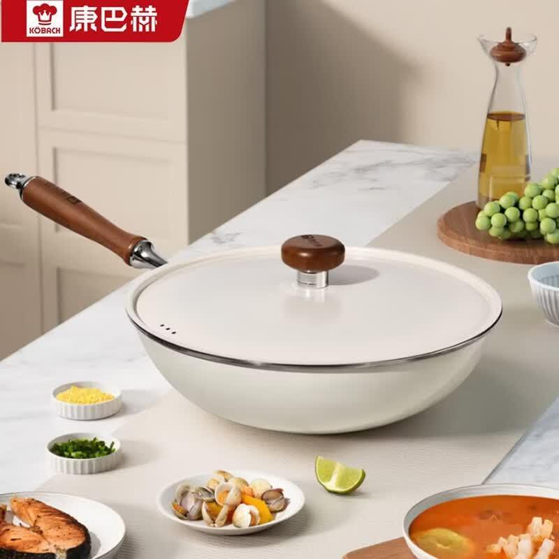 KOBACH Non-stick Cast Iron Stir-fry Wok