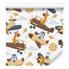 Wallpaper Cute Animals In Planes for Living Room and Bedroom 50x1000