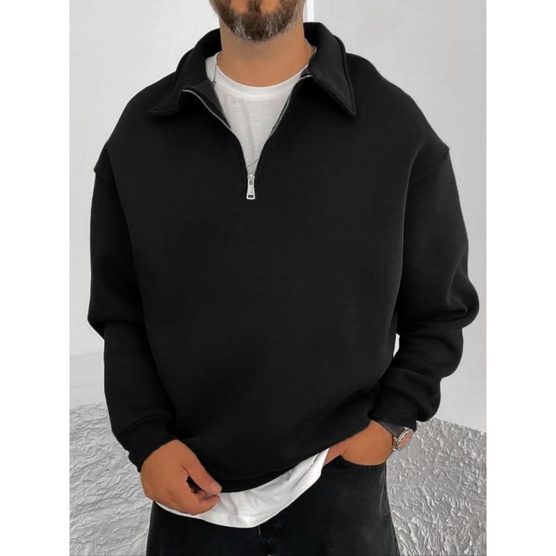 2025 New Autumn and Winter Men's Zipper Casual Lapel Sweatshirt