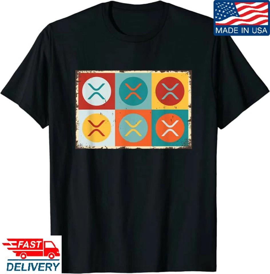 Retro Ripple Coin Crypto DeFi XP To the Moon Trader Sign T-Shirt S