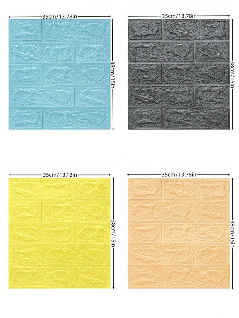 Home decoration supplies Wall decoration peel wallpaper brick detachable wallpaper peel paste self-adhesive 5 sheets 1 set