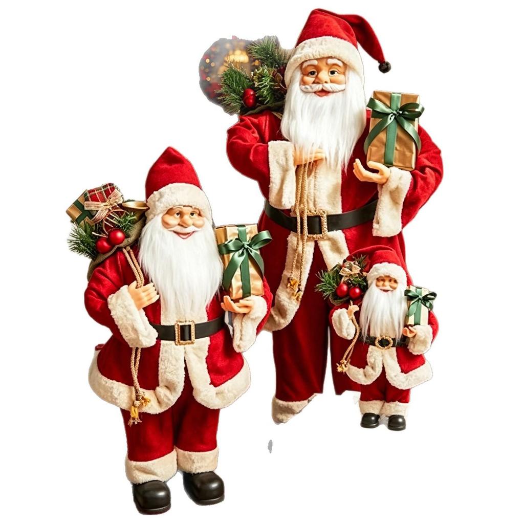 Popular 3D Santa Claus Plush Christmas Ornaments for Home Decor