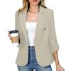 Women's Casual Long Sleeve Front Open Jacket for Work Daily Wear