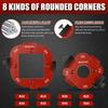 2Pcs Trimming Machine Cutting Fillet Template R10 to R40 R-angle Arc Template Aluminum Alloy Router Corner RadiusTemplates