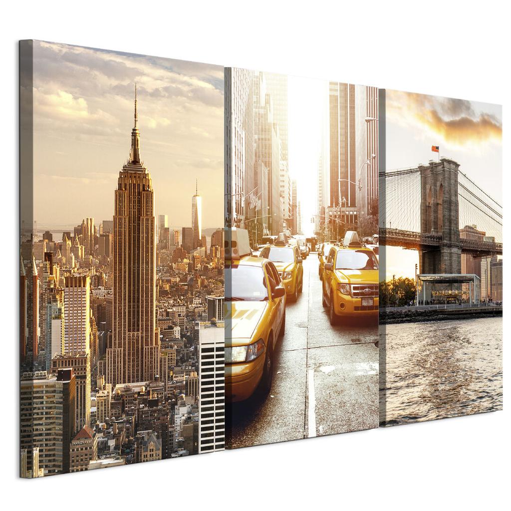 Picture on Italian canvas 90 x 60 cm triptych - classical style - cities Picture on Italian canvas 120 x 80 cm triptych - classical style - cities