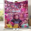 K-Pop Demon Hunters Golden Saja Boys Flannel Blanket,Ultra Soft Warm Plush Throw for Home Bedroom Bed Sofa Cover Office Picnic