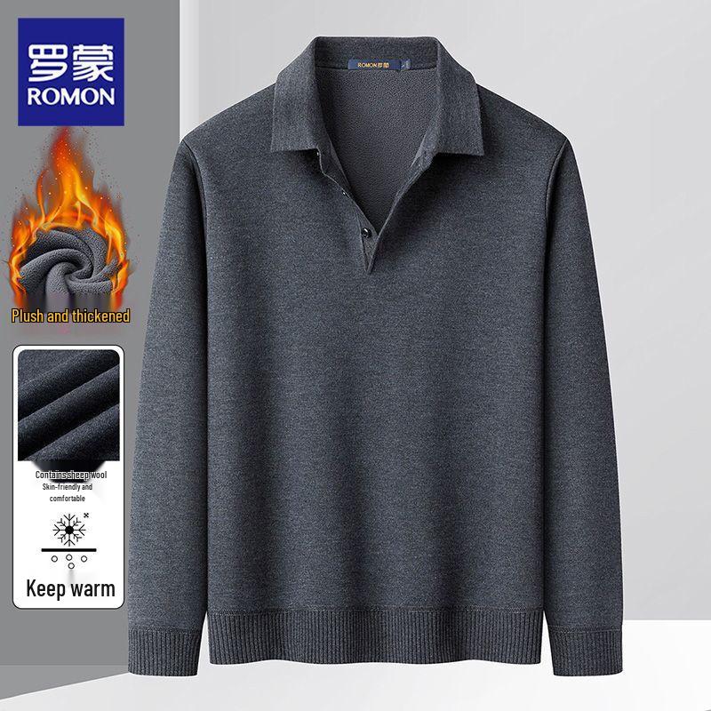 ROMON Men's Long-Sleeve Polo Shirt