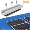 Panel Mounting Brackets, 6 Pieces 200mm Short Aluminum Mounting Rail Include M5.5 * 30mm Screws + Rubber Pads - DD