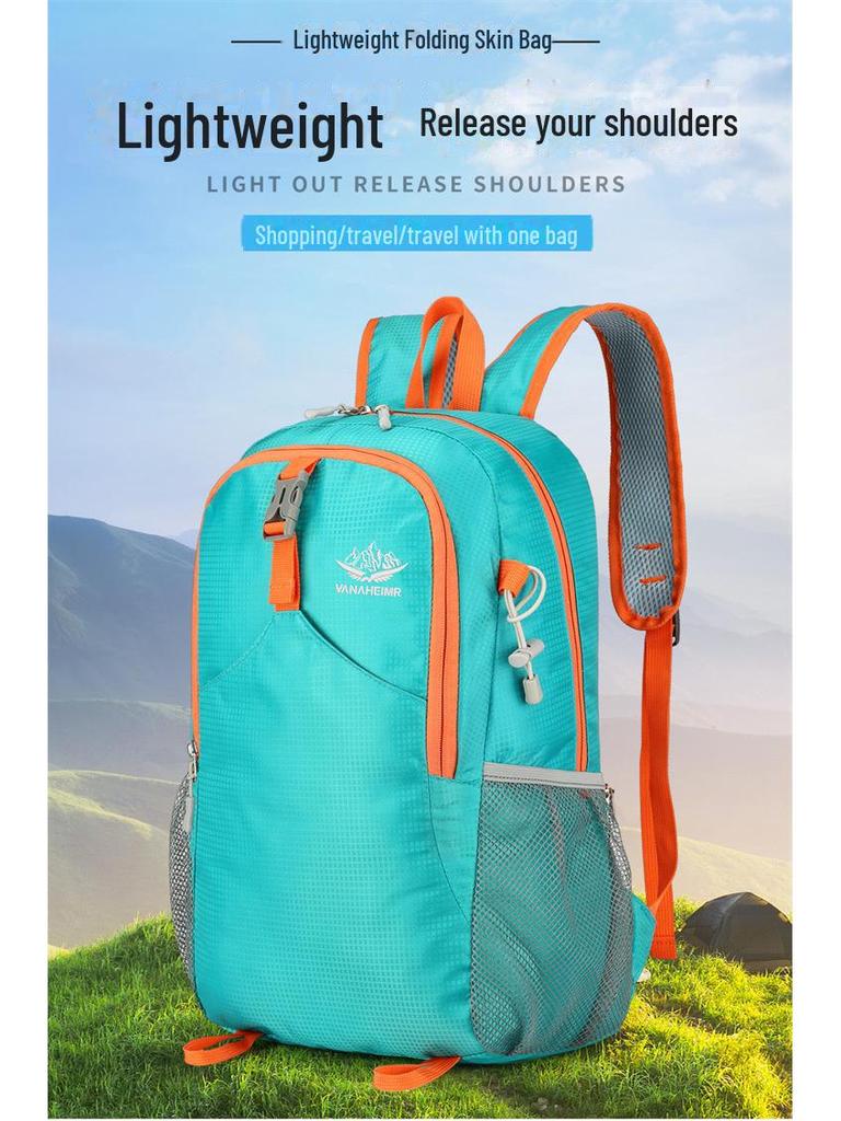 Ultra-Light Foldable Outdoor Backpack - Large Capacity for Sports, Mountaineering, and Cycling