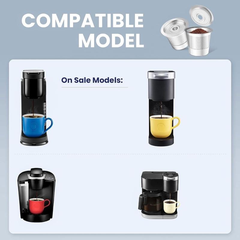 Reusable Cup Refillable Coffee Pods Capsuled Stainless Steel Coffee Capsuled Cup Coffee Filter Accessories Easy To Use
