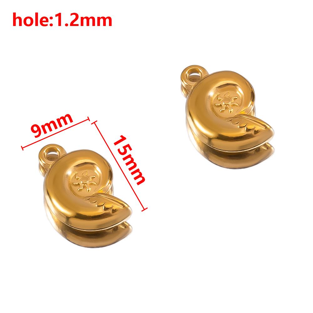 2pcs Stainless Steel Gold Plated Ocean Star Flower Shell Moon Charms for DIY Boho Earring Jewelry Material Making Pendant Supply