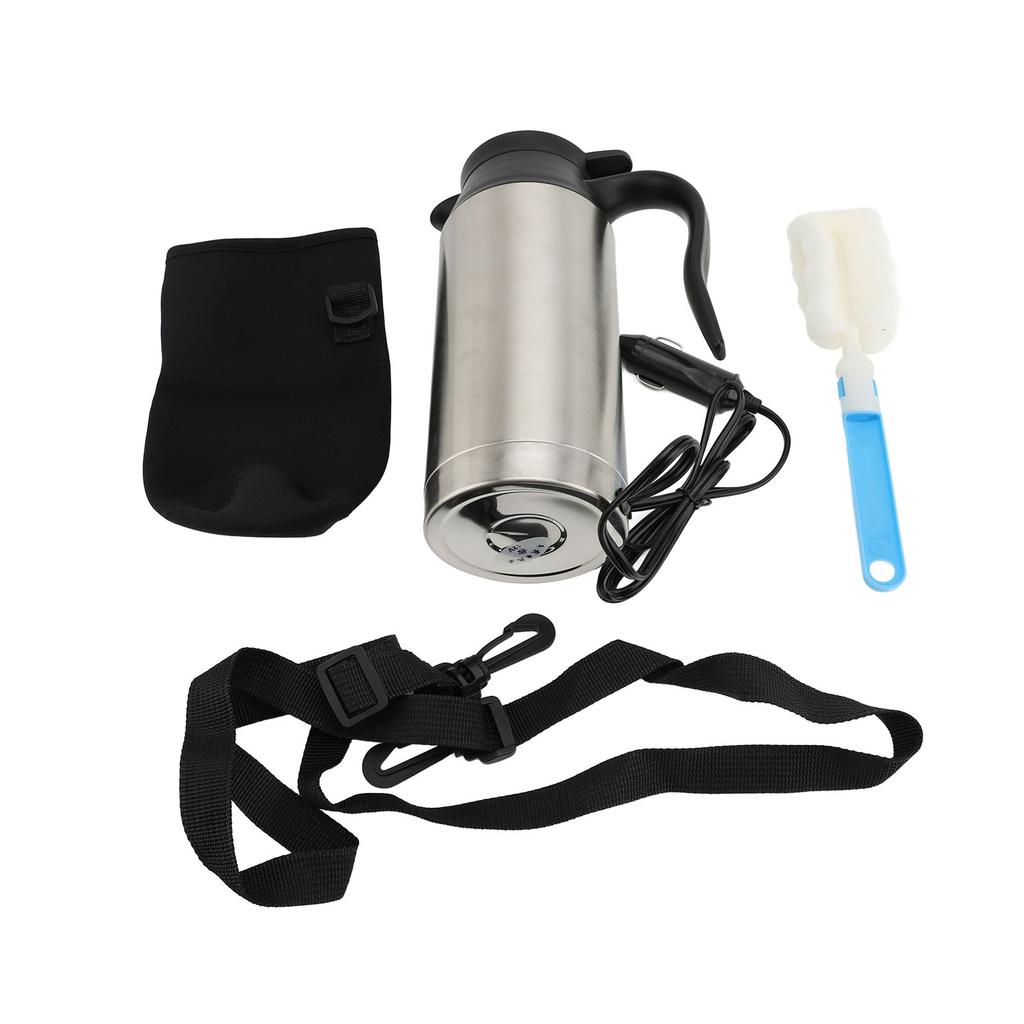750ML Auto Wasserkocher Tragbarer Edelstahl Elektrischer Auto Kaffeebecher Isoliert Beheizt Kochen Reise Wasserbecher für Lang