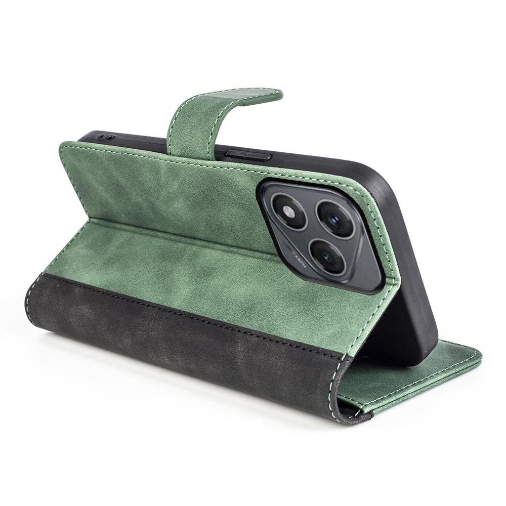 For Honor 400 Smart 5G/4G/X7d 4G Wallet Case Leather Phone Cover Splicing Color